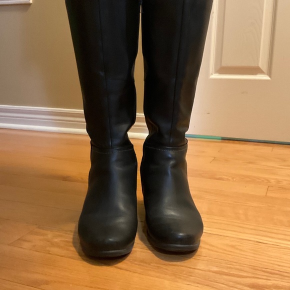 Ecco women high cut zip boots, black leather, 8-8.5 size, very comfortable, - Picture 8 of 8
